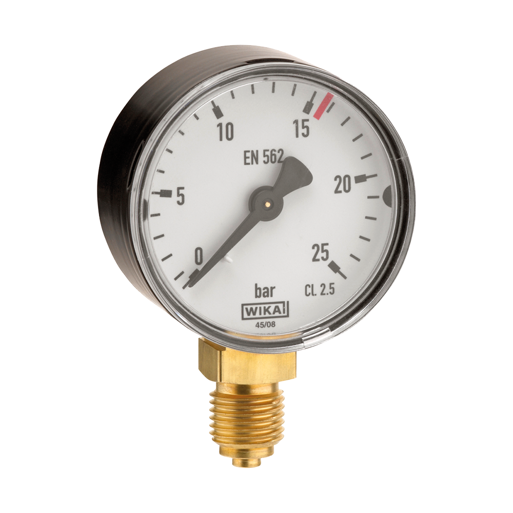 Manometer radial 0 - 25bar Ø50mm AG G1/4 B