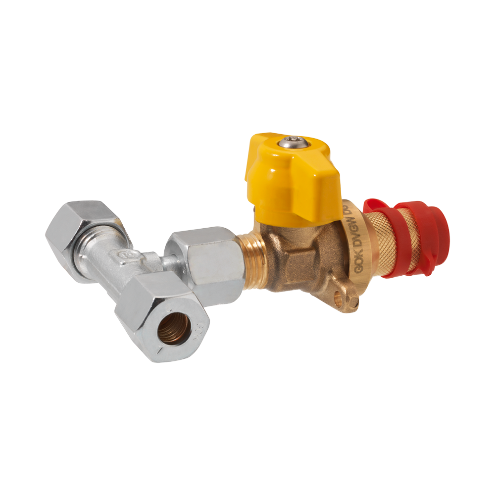 Abzweig-Kupplungsventil RVS 8 x Steckkupplung