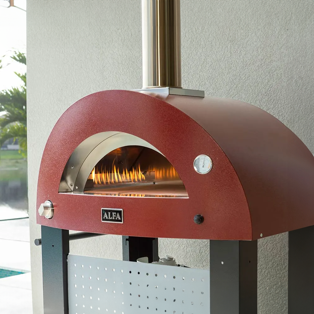 Moderno - 2 Pizze - Antique Red - Hybrid (Gas)
