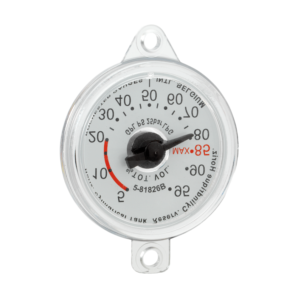 Inhaltsanzeiger Schutzkappe / Aluminium - verspiegelt