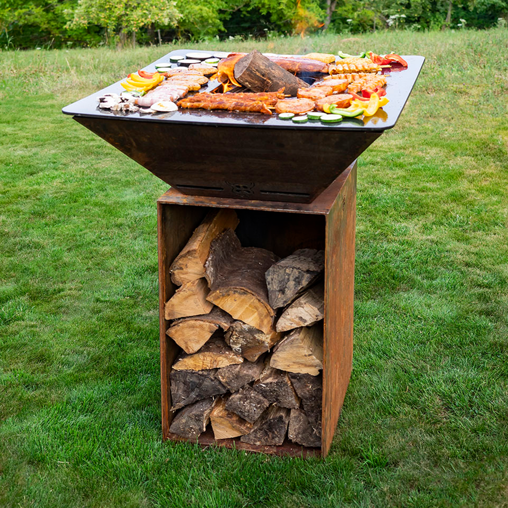 DELETE BigQube L - Gas - Silber - Grillfläche: 95 × 95 cm