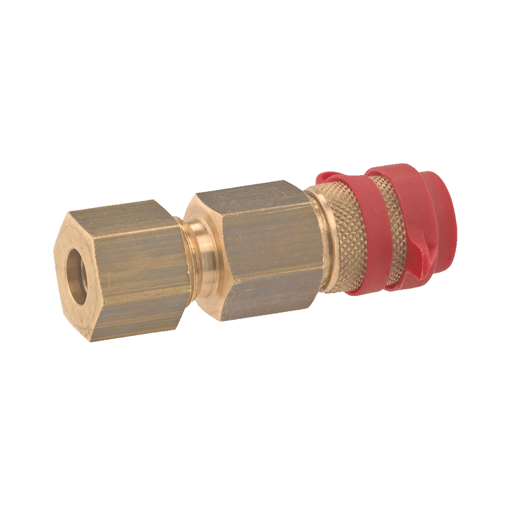 Steckkupplung x RVS 8 (Messing)